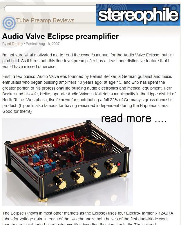 Предусилитель Audio Valve Eclipse